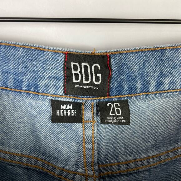 BDG | Mom High Rise Distressed Medium Wash Relaxed Fit Ankle Jeans - Picture 9 of 13